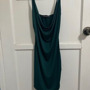 Pretty little thing Green bodycon rouched dress